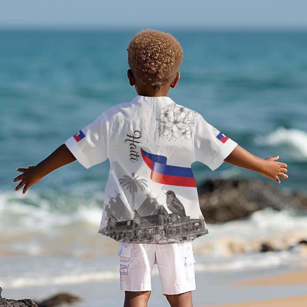 Afro-Haitians Citadelle Laferriere Kid Hawaiian Shirt Hispaniolan Trogon and Plumeria LT19