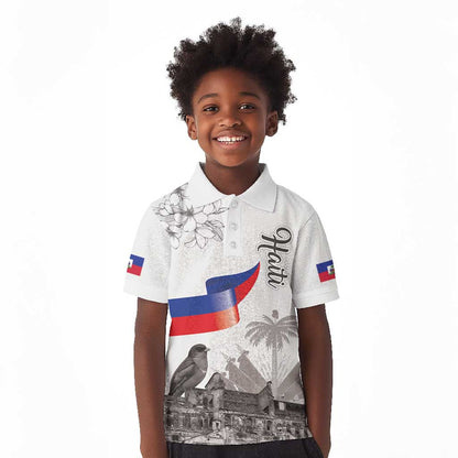 Afro-Haitians Citadelle Laferriere Kid Polo Shirt Hispaniolan Trogon and Plumeria LT19
