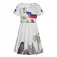 Afro-Haitians Citadelle Laferriere Kid Short Sleeve Dress Hispaniolan Trogon and Plumeria LT19