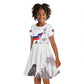 Afro-Haitians Citadelle Laferriere Kid Short Sleeve Dress Hispaniolan Trogon and Plumeria LT19