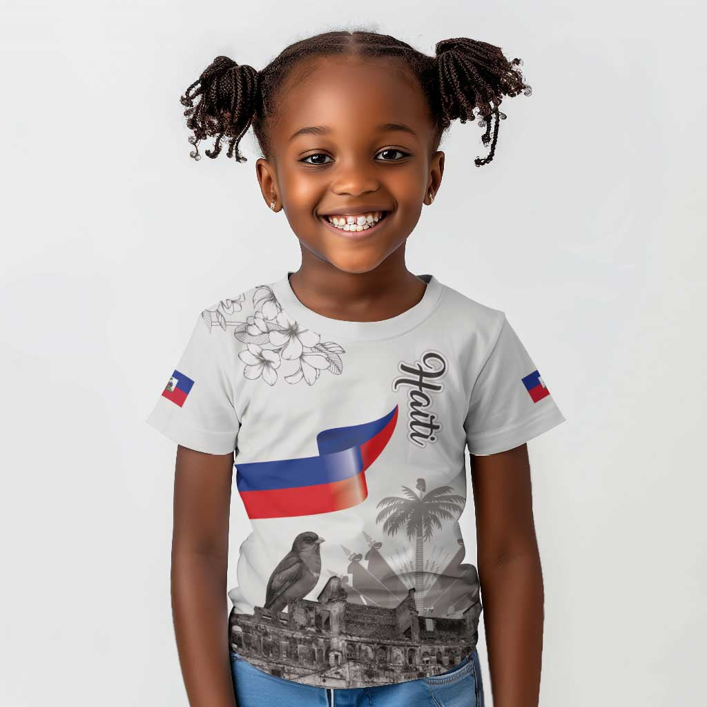 Afro-Haitians Citadelle Laferriere Kid T shirt Hispaniolan Trogon and Plumeria LT19