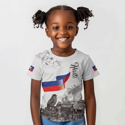 Afro-Haitians Citadelle Laferriere Kid T shirt Hispaniolan Trogon and Plumeria LT19