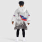 Afro-Haitians Citadelle Laferriere Kid Wearable Blanket Hoodie Hispaniolan Trogon and Plumeria - African Pride