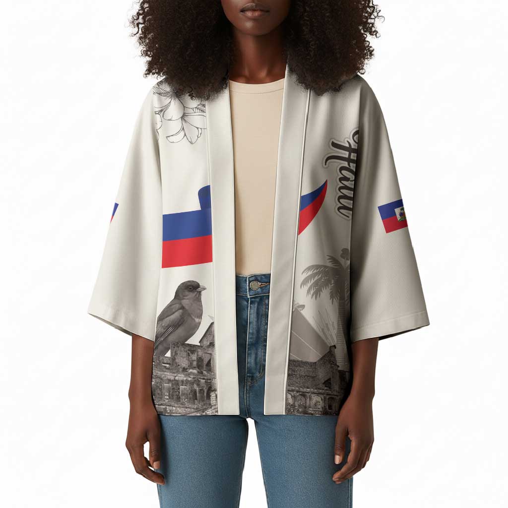 Afro-Haitians Citadelle Laferriere Kimono Hispaniolan Trogon and Plumeria