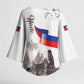 Afro-Haitians Citadelle Laferriere Kimono Sleeve Blouse Hispaniolan Trogon and Plumeria