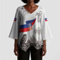 Afro-Haitians Citadelle Laferriere Kimono Sleeve Blouse Hispaniolan Trogon and Plumeria