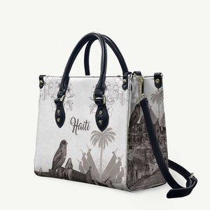 Afro-Haitians Citadelle Laferriere Leather Bag Hispaniolan Trogon and Plumeria