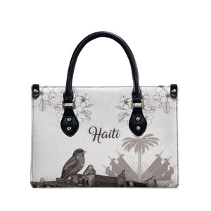 Afro-Haitians Citadelle Laferriere Leather Bag Hispaniolan Trogon and Plumeria