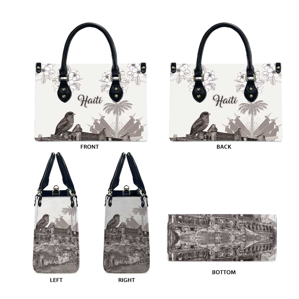 Afro-Haitians Citadelle Laferriere Leather Bag Hispaniolan Trogon and Plumeria