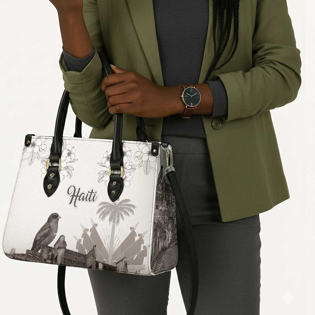 Afro-Haitians Citadelle Laferriere Leather Bag Hispaniolan Trogon and Plumeria