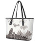 Afro-Haitians Citadelle Laferriere Leather Tote Bag Hispaniolan Trogon and Plumeria - African Pride