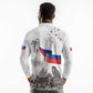 Afro-Haitians Citadelle Laferriere Long Sleeve Polo Shirt Hispaniolan Trogon and Plumeria - African Pride