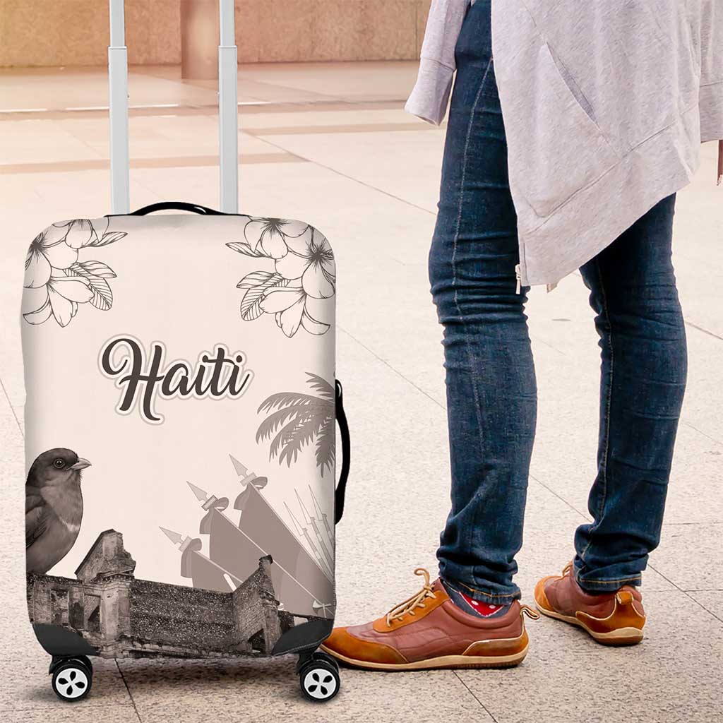 Afro-Haitians Citadelle Laferriere Luggage Cover Hispaniolan Trogon and Plumeria - African Pride