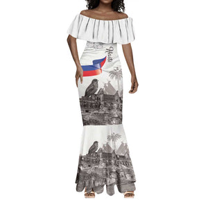 Afro-Haitians Citadelle Laferriere Mermaid Dress Hispaniolan Trogon and Plumeria - African Pride