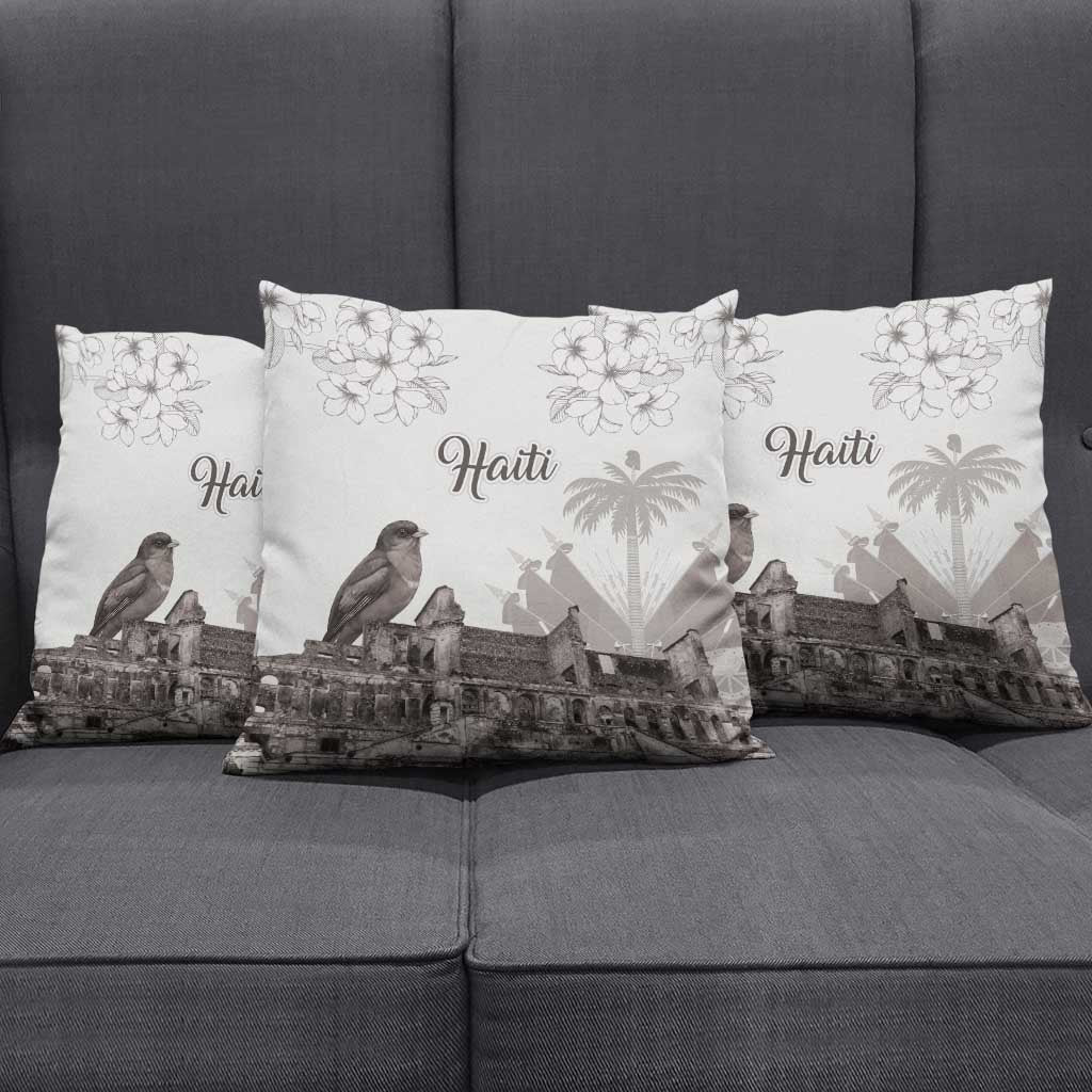 Afro-Haitians Citadelle Laferriere Pillow Cover Hispaniolan Trogon and Plumeria