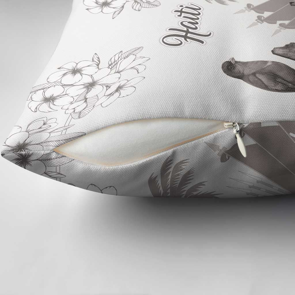 Afro-Haitians Citadelle Laferriere Pillow Cover Hispaniolan Trogon and Plumeria