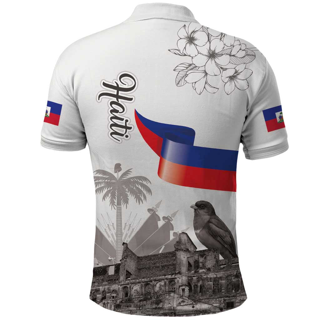 Afro-Haitians Citadelle Laferriere Polo Shirt Hispaniolan Trogon and Plumeria LT19