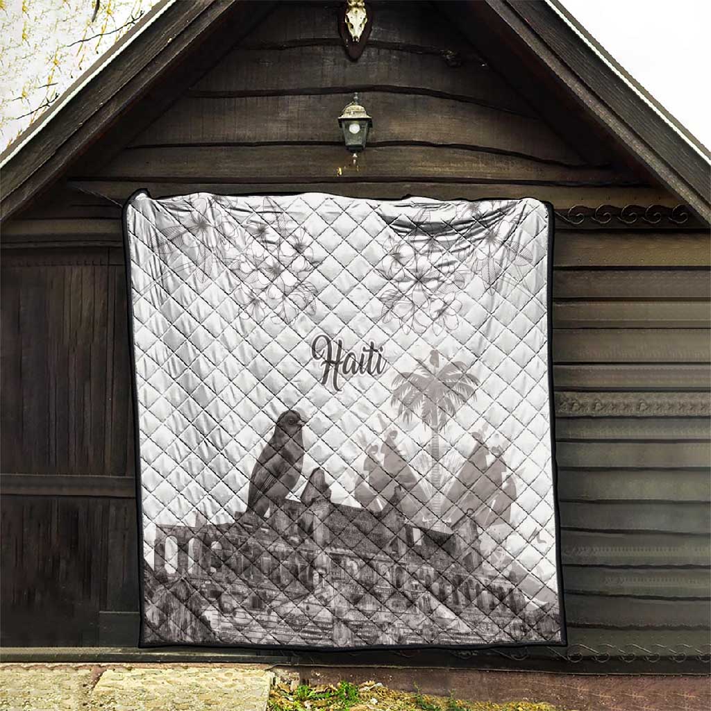 Afro-Haitians Citadelle Laferriere Quilt Hispaniolan Trogon and Plumeria - African Pride