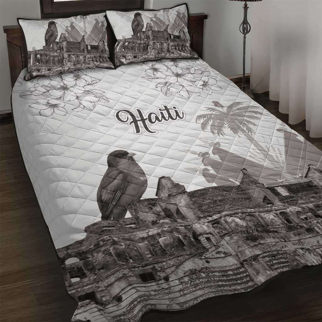 Afro-Haitians Citadelle Laferriere Quilt Bed Set Hispaniolan Trogon and Plumeria - African Pride