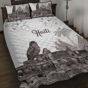 Afro-Haitians Citadelle Laferriere Quilt Bed Set Hispaniolan Trogon and Plumeria - African Pride