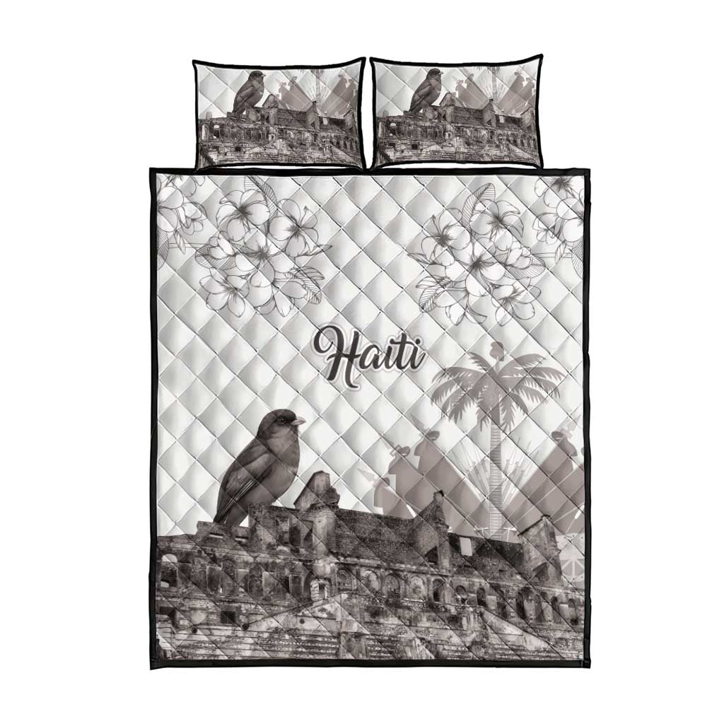Afro-Haitians Citadelle Laferriere Quilt Bed Set Hispaniolan Trogon and Plumeria - African Pride