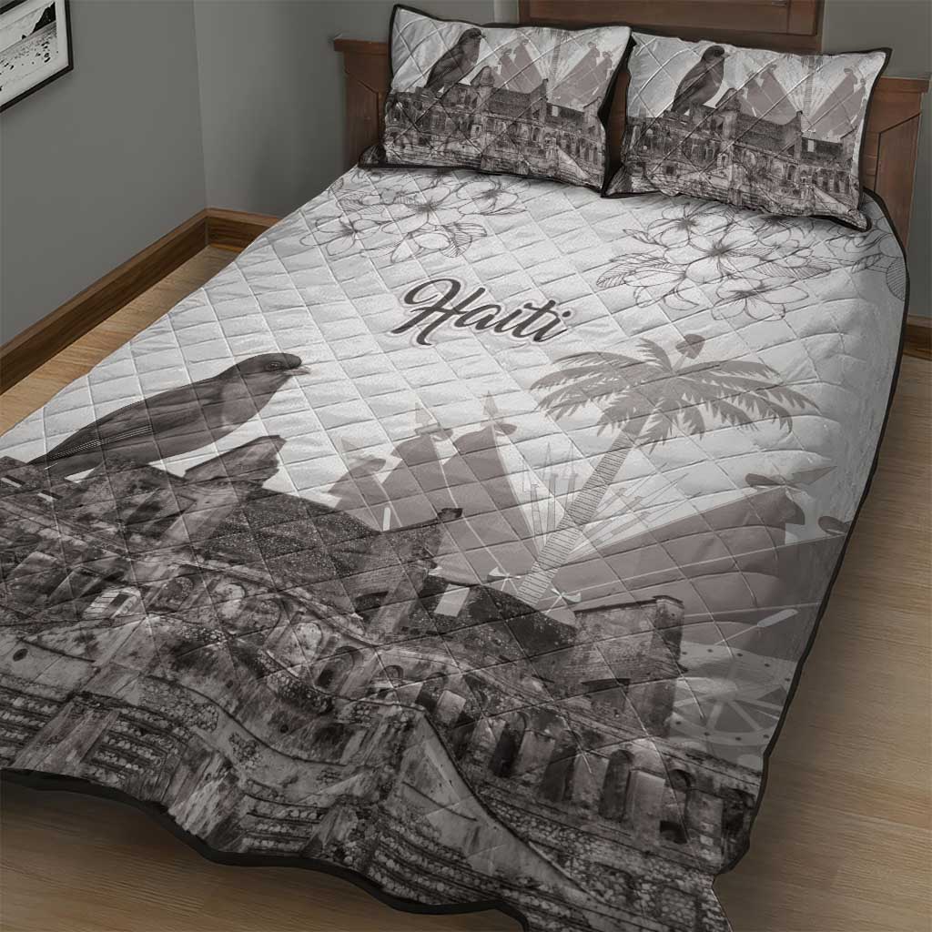 Afro-Haitians Citadelle Laferriere Quilt Bed Set Hispaniolan Trogon and Plumeria - African Pride