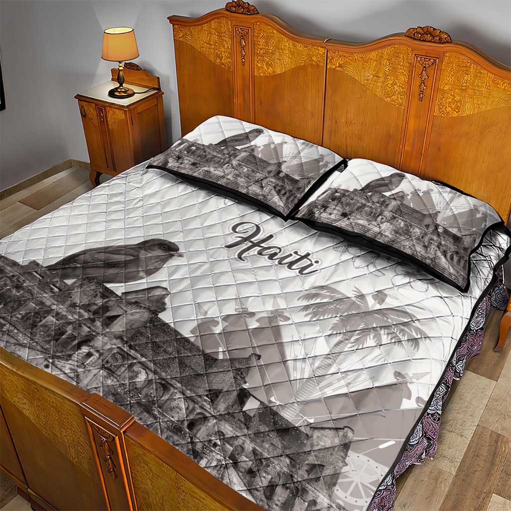 Afro-Haitians Citadelle Laferriere Quilt Bed Set Hispaniolan Trogon and Plumeria - African Pride