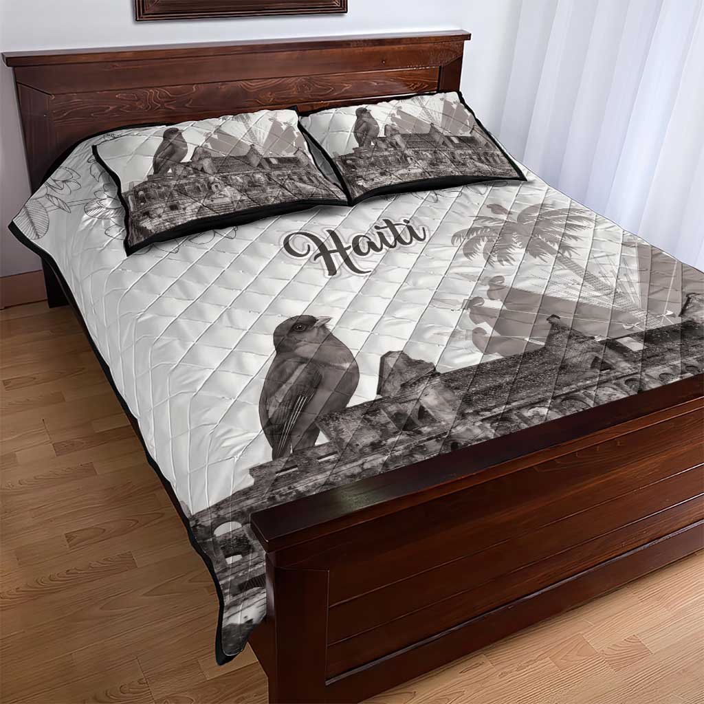 Afro-Haitians Citadelle Laferriere Quilt Bed Set Hispaniolan Trogon and Plumeria - African Pride