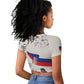Afro-Haitians Citadelle Laferriere Raglan Cropped T shirt Hispaniolan Trogon and Plumeria LT19