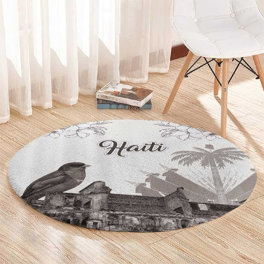 Afro-Haitians Citadelle Laferriere Round Carpet Hispaniolan Trogon and Plumeria - African Pride