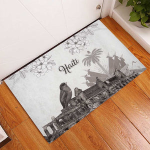 Afro-Haitians Citadelle Laferriere Rubber Doormat Hispaniolan Trogon and Plumeria - African Pride