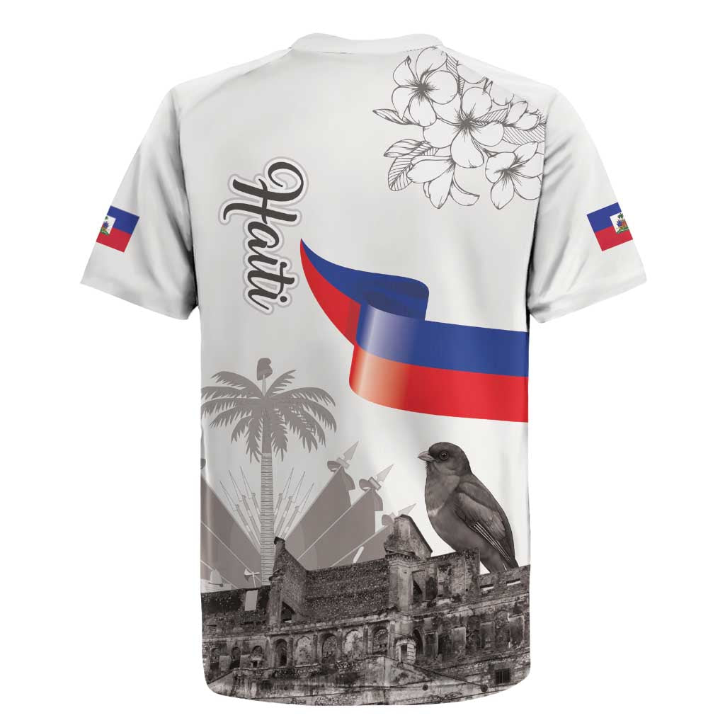 Afro-Haitians Citadelle Laferriere Rugby Jersey Hispaniolan Trogon and Plumeria LT19
