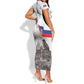 Afro-Haitians Citadelle Laferriere Short Sleeve Bodycon Dress Hispaniolan Trogon and Plumeria LT19