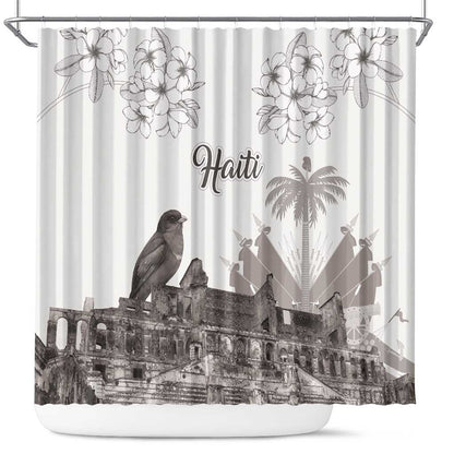 Afro-Haitians Citadelle Laferriere Shower Curtain Hispaniolan Trogon and Plumeria - African Pride