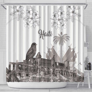 Afro-Haitians Citadelle Laferriere Shower Curtain Hispaniolan Trogon and Plumeria - African Pride