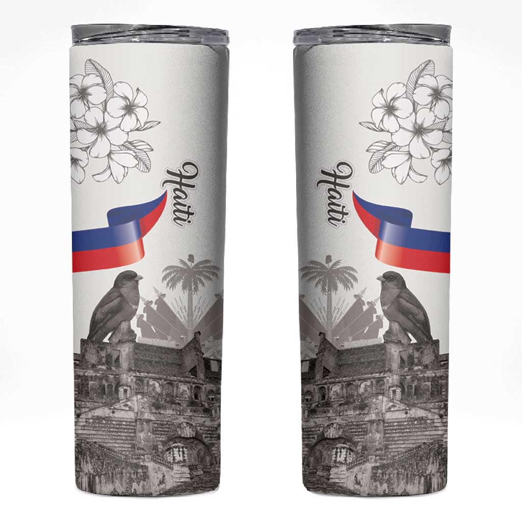 Afro-Haitians Citadelle Laferriere Skinny Tumbler Hispaniolan Trogon and Plumeria - African Pride