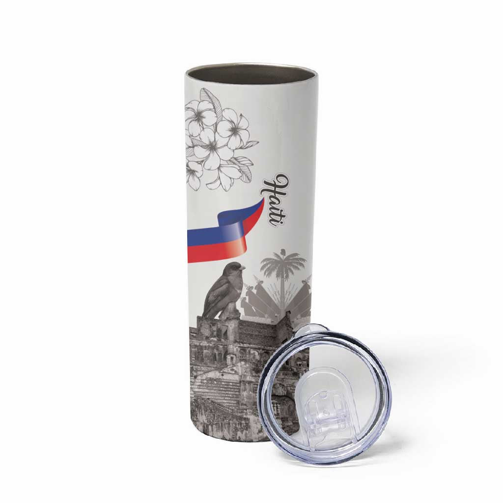 Afro-Haitians Citadelle Laferriere Skinny Tumbler Hispaniolan Trogon and Plumeria - African Pride