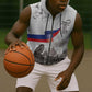 Afro-Haitians Citadelle Laferriere Sleeveless Zip Hoodie Hispaniolan Trogon and Plumeria - African Pride