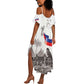 Afro-Haitians Citadelle Laferriere Summer Maxi Dress Hispaniolan Trogon and Plumeria LT19