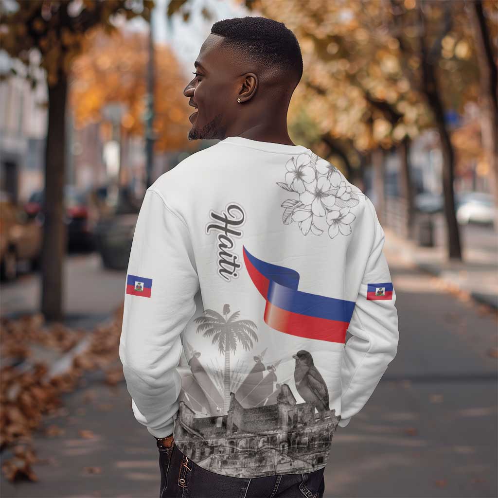 Afro-Haitians Citadelle Laferriere Sweatshirt Hispaniolan Trogon and Plumeria - African Pride