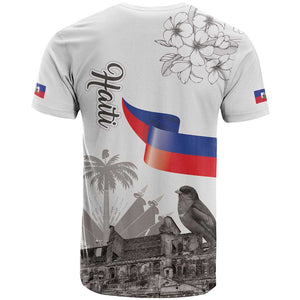 Afro-Haitians Citadelle Laferriere T shirt Hispaniolan Trogon and Plumeria - African Pride