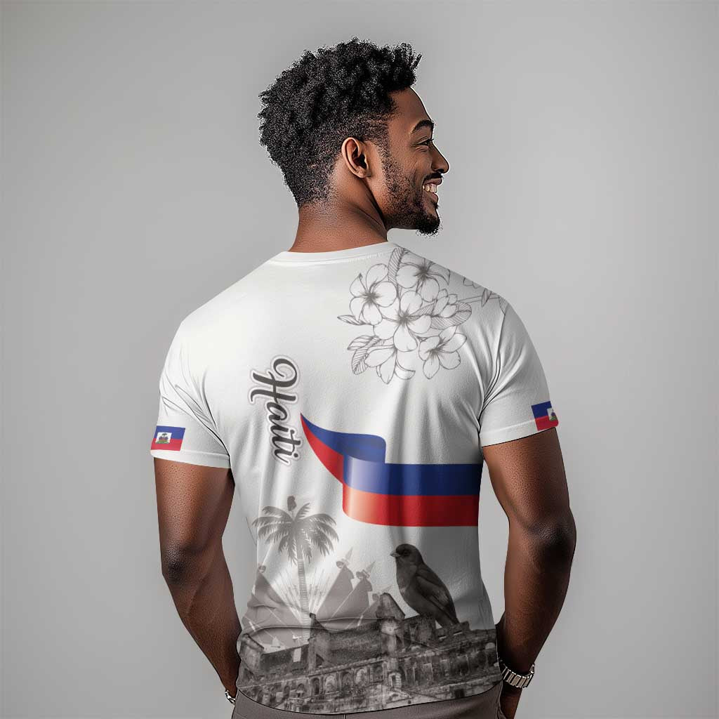 Afro-Haitians Citadelle Laferriere T shirt Hispaniolan Trogon and Plumeria - African Pride