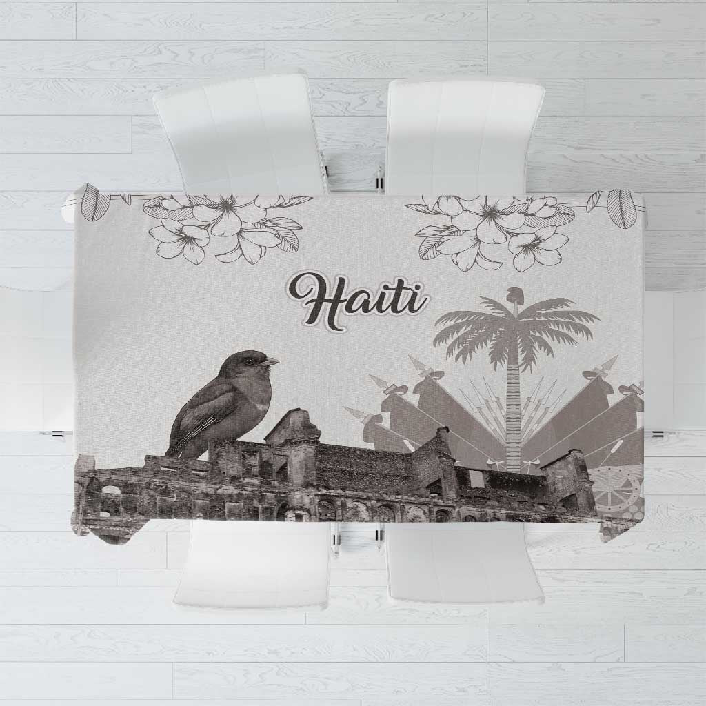 Afro-Haitians Citadelle Laferriere Tablecloth Hispaniolan Trogon and Plumeria - African Pride