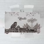 Afro-Haitians Citadelle Laferriere Tablecloth Hispaniolan Trogon and Plumeria - African Pride