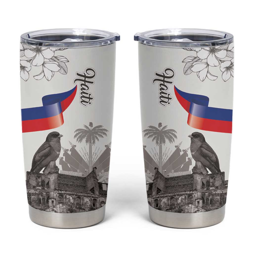 Afro-Haitians Citadelle Laferriere Tumbler Cup Hispaniolan Trogon and Plumeria - African Pride