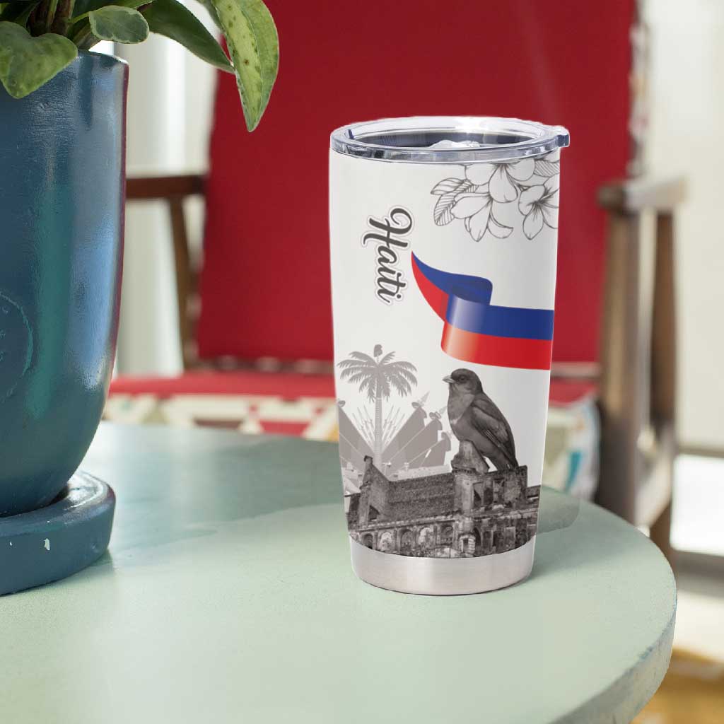 Afro-Haitians Citadelle Laferriere Tumbler Cup Hispaniolan Trogon and Plumeria - African Pride