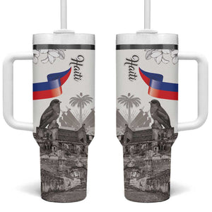 Afro-Haitians Citadelle Laferriere Tumbler With Handle Hispaniolan Trogon and Plumeria - African Pride