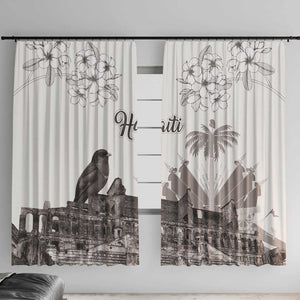 Afro-Haitians Citadelle Laferriere Window Curtain Hispaniolan Trogon and Plumeria - African Pride