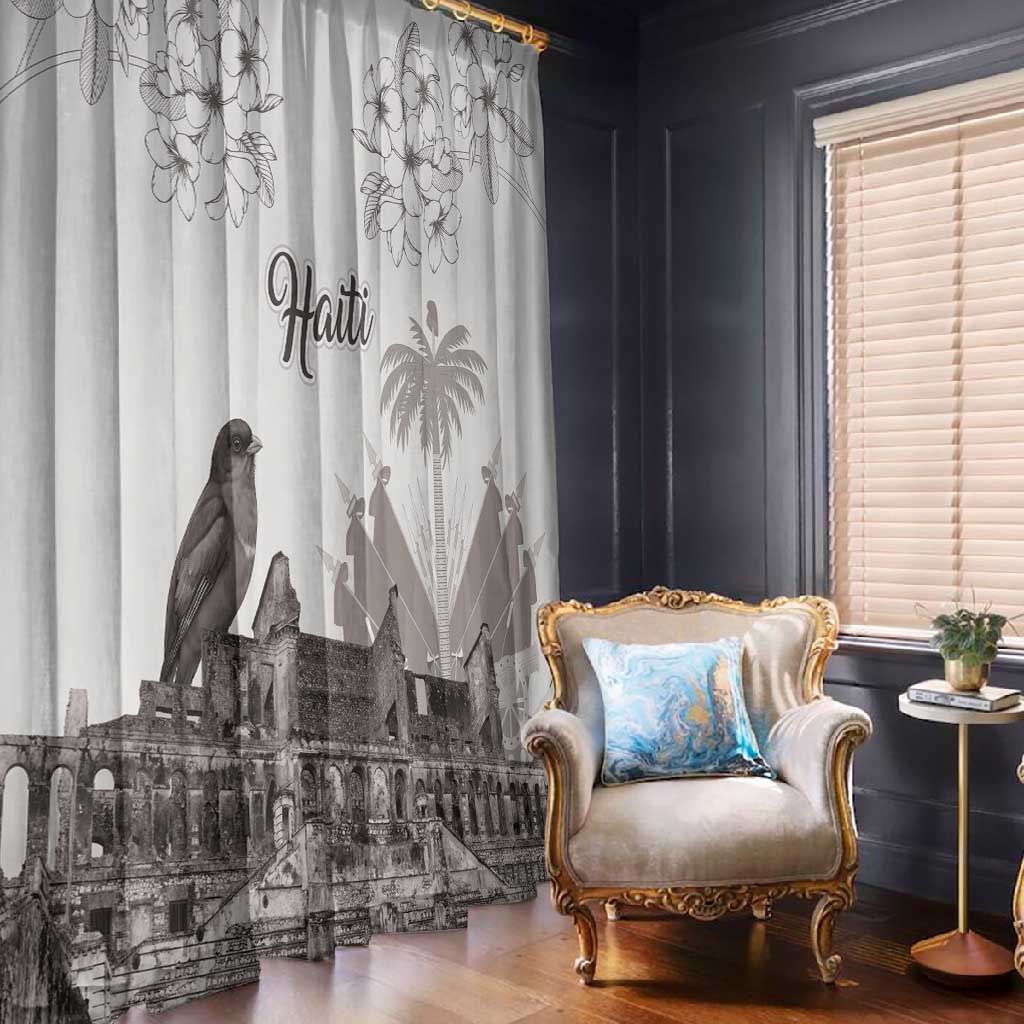 Afro-Haitians Citadelle Laferriere Window Curtain Hispaniolan Trogon and Plumeria - African Pride