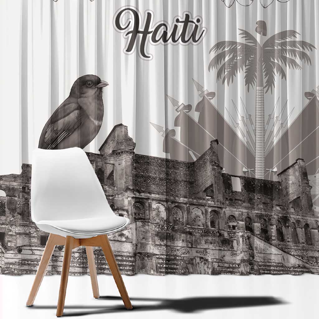 Afro-Haitians Citadelle Laferriere Window Curtain Hispaniolan Trogon and Plumeria - African Pride